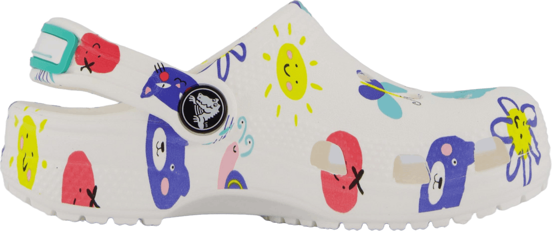 Classic Doodle Print Clog T Weiß/Multi