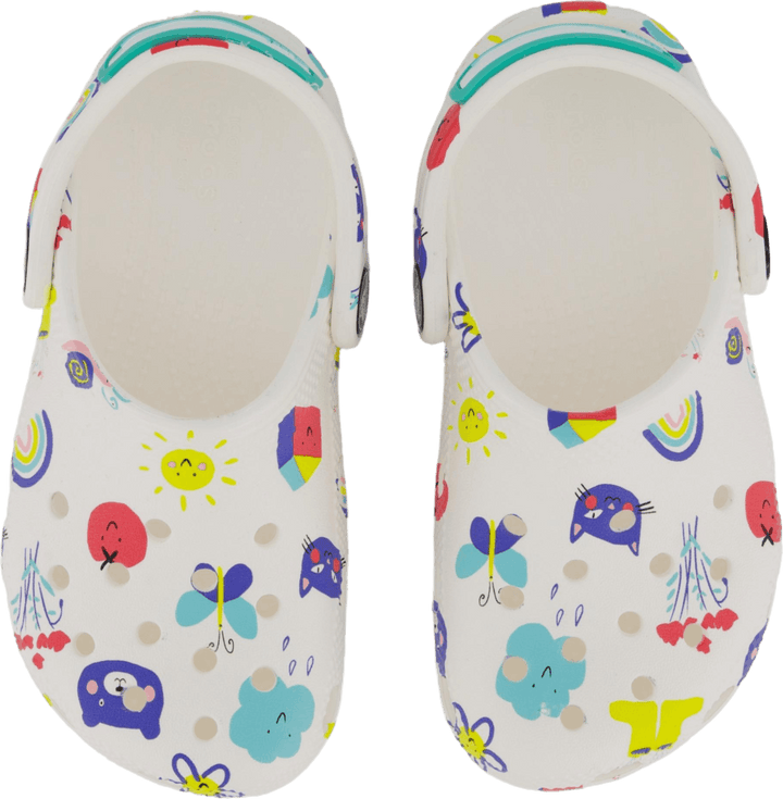 Classic Doodle Print Clog T Weiß/Multi