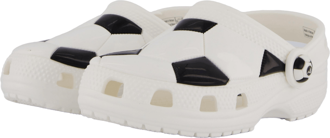 Classic Soccer Ball Clog T Weiß/Schwarz