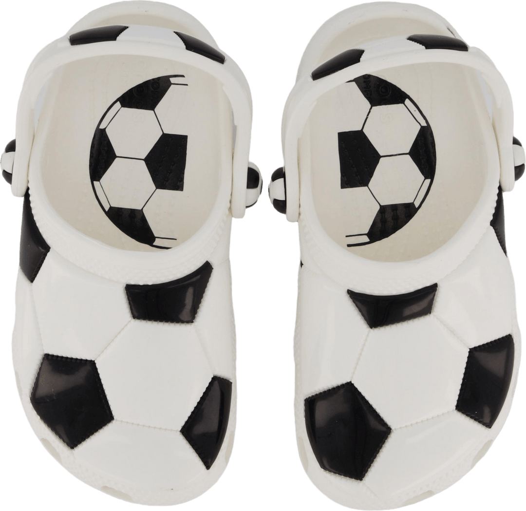Classic Soccer Ball Clog T Weiß/Schwarz
