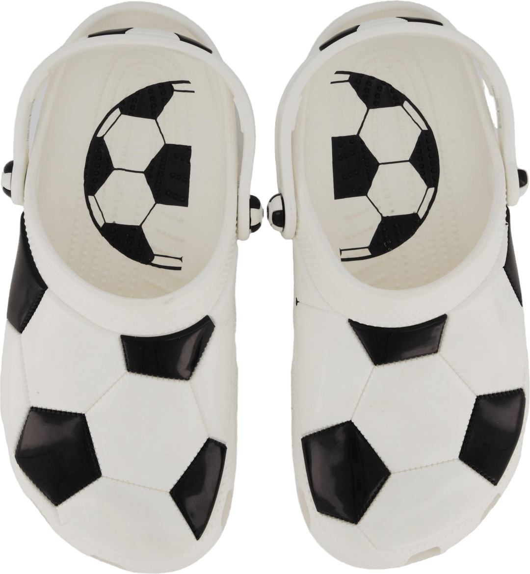 Classic Soccer Ball Clog K Weiß/schwarz