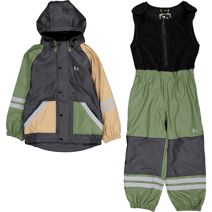 Fagerhult Regen-Set, Fleece Anth/grün