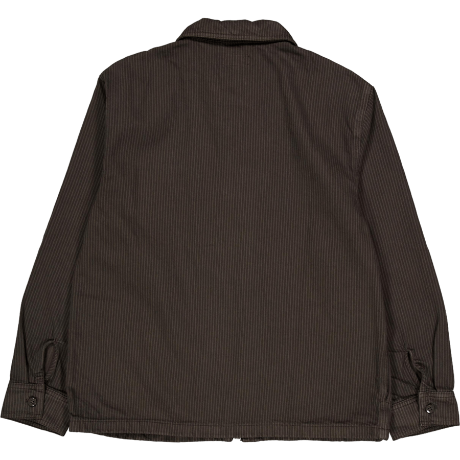 Zip Shirt Overdyed Charcoal Hickory