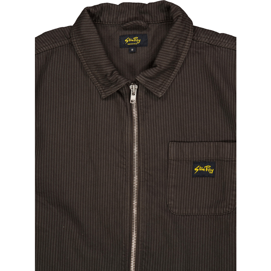 Zip Shirt Overdyed Charcoal Hickory