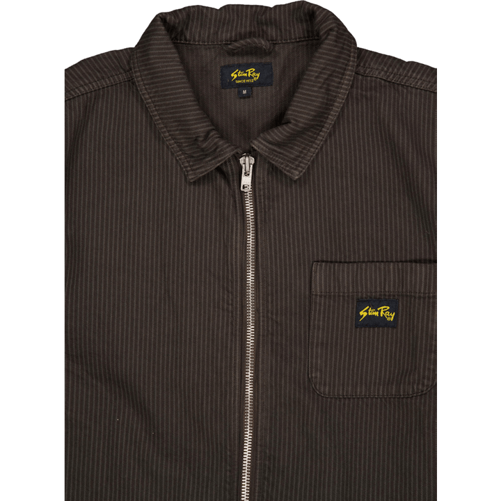 Zip Shirt Overdyed Charcoal Hickory