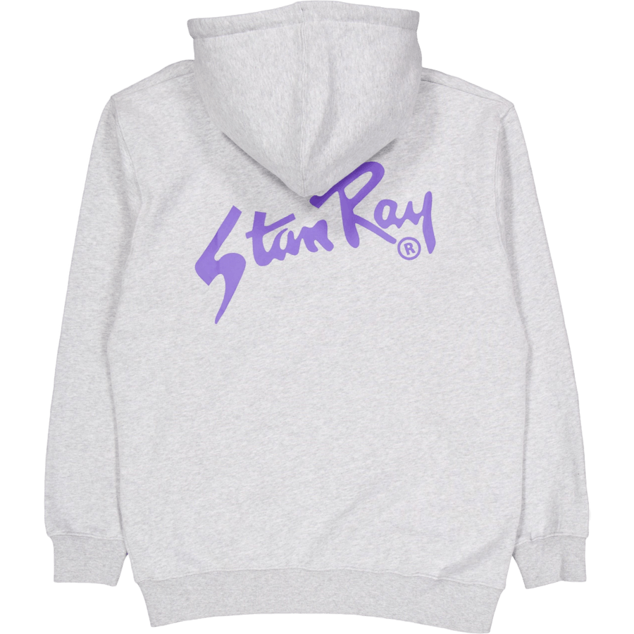Stan Og - Cappuccio con zip Grigio Marl / Stampa Navy