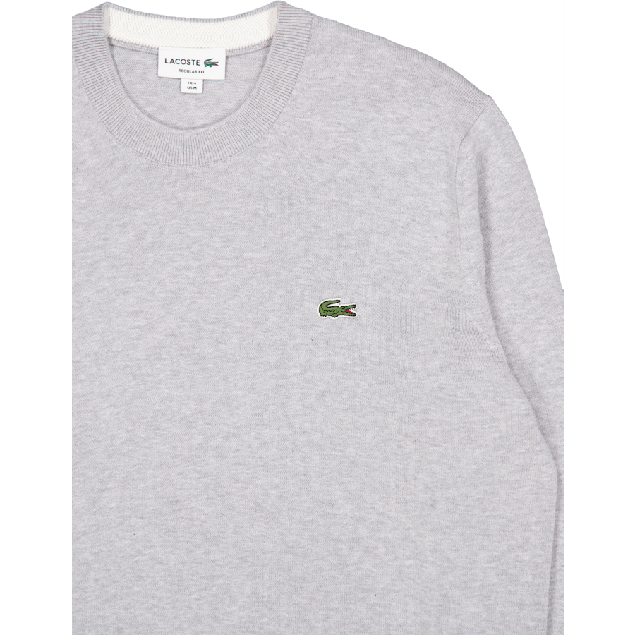 Monocromo Algodón Cuello Crew Sw Cca Silver Chine