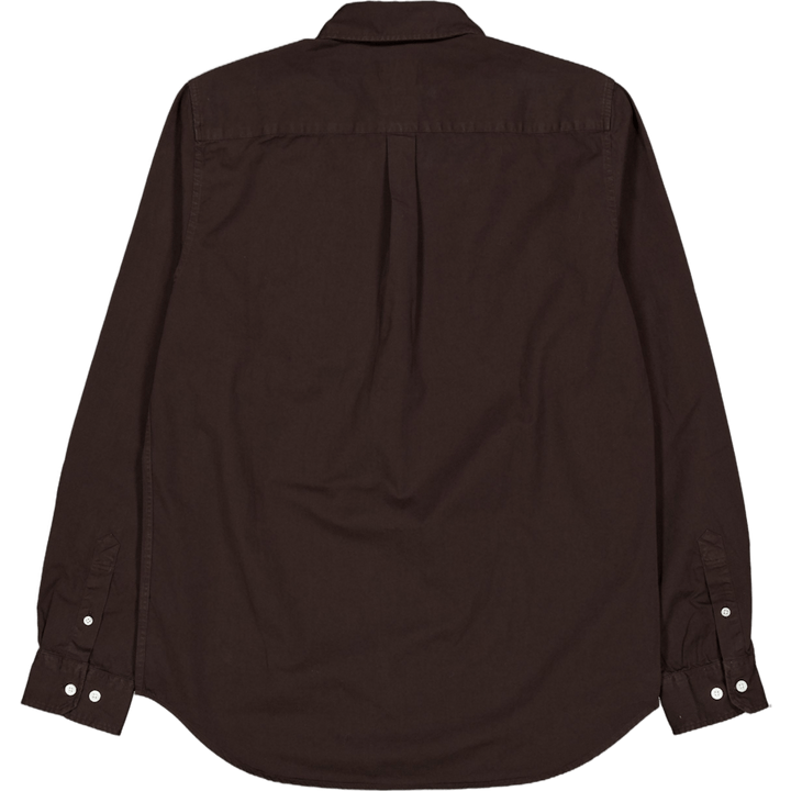 Osvald Bd Twill Shirt 2022 Espresso