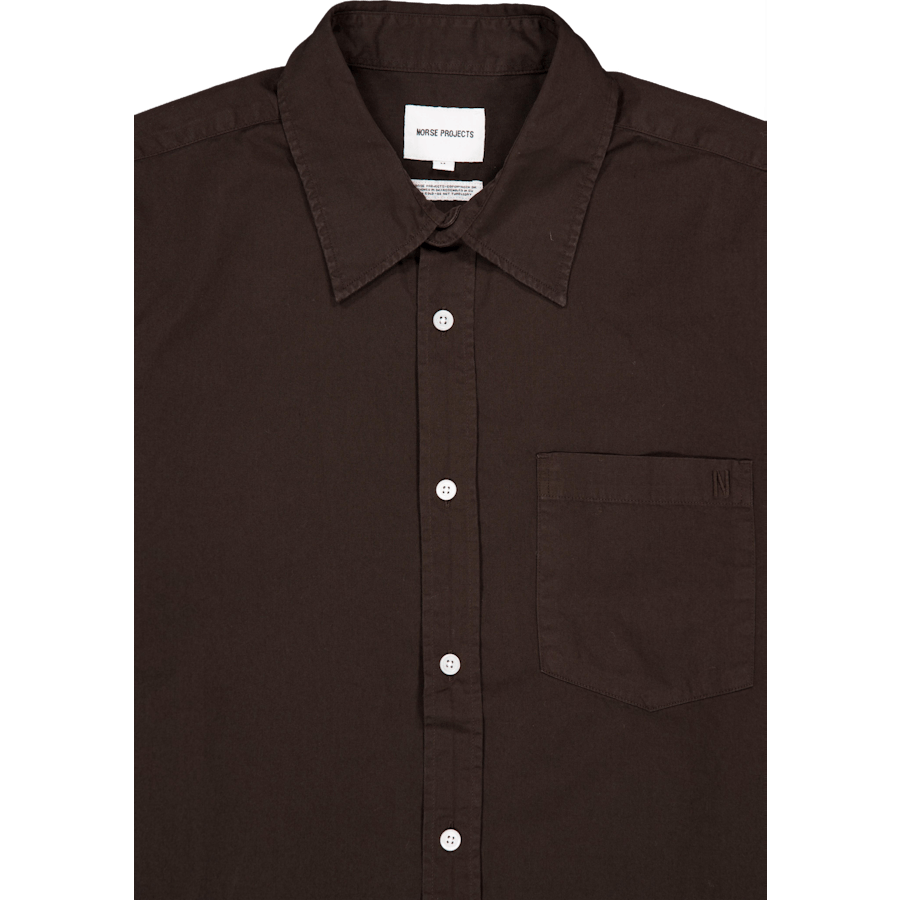 Osvald Bd Twill Shirt 2022 Espresso