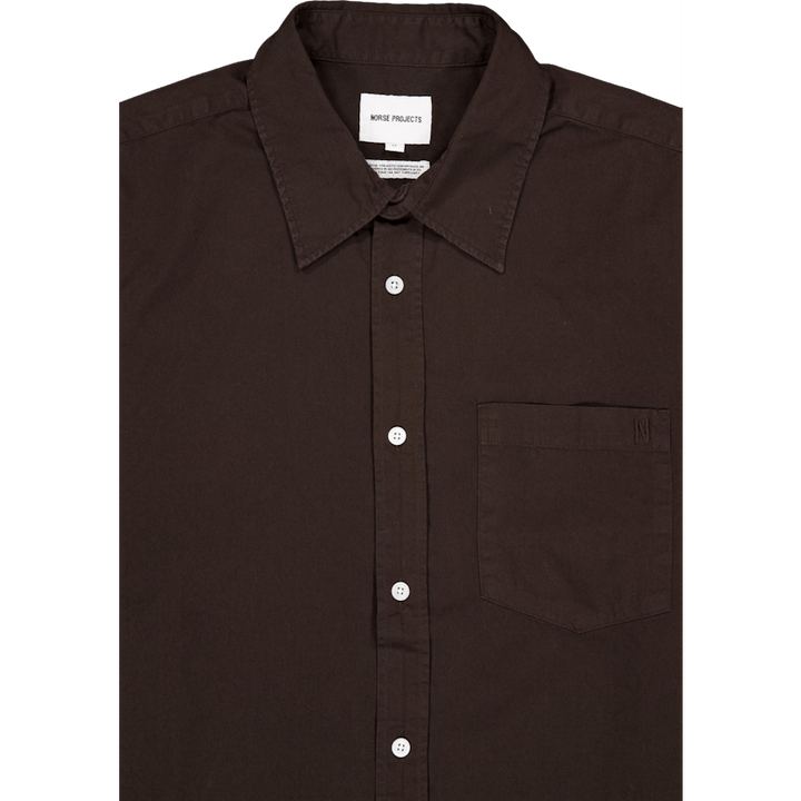 Osvald Bd Twill Shirt 2022 Espresso