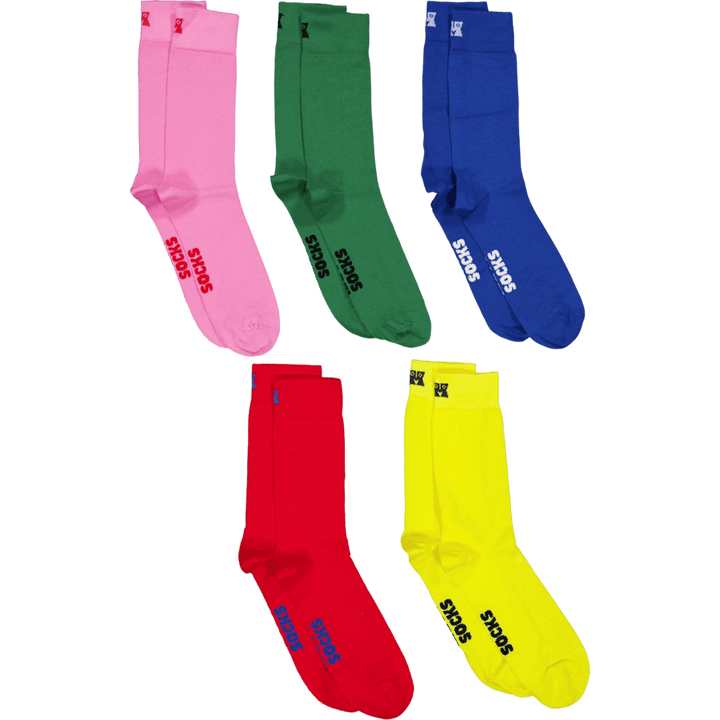 5-pack Solid Socks Blue