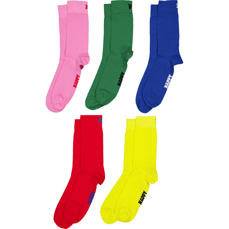 5-pack Solid Socks Blue