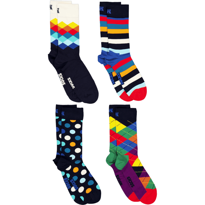 Dárkové ponožky 4-pack Multi-color Navy