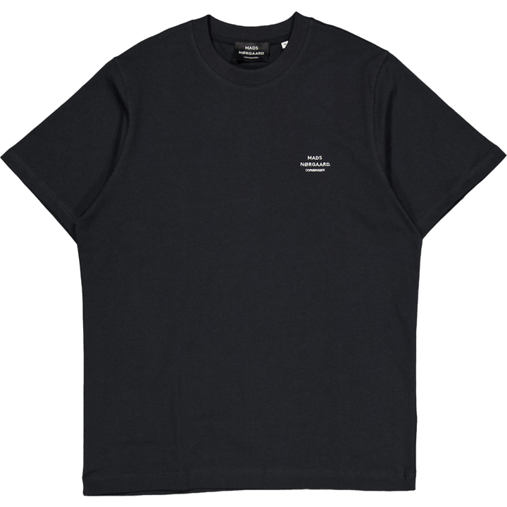 Baumwoll-Jersey Frode Emb Logo T 1 Schwarz