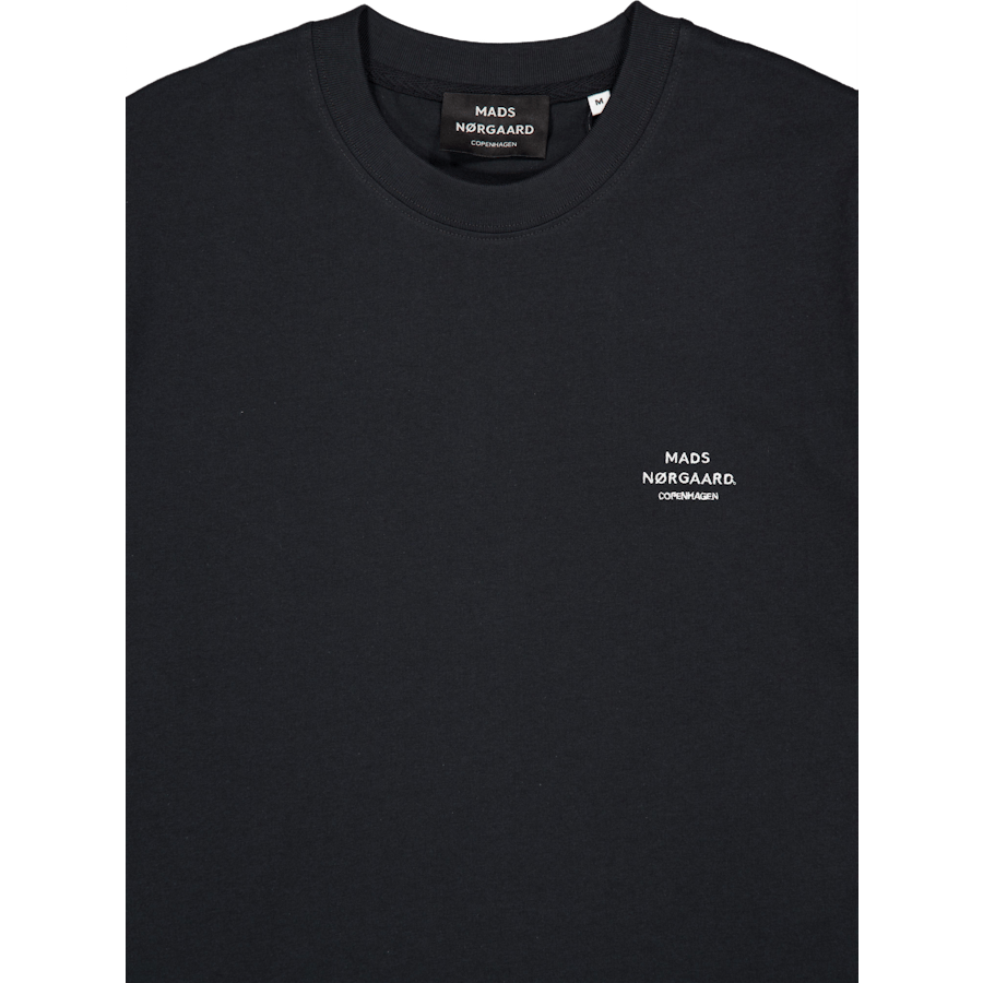 Baumwoll-Jersey Frode Emb Logo T 1 Schwarz