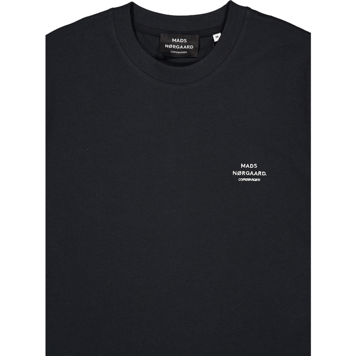 Baumwoll-Jersey Frode Emb Logo T 1 Schwarz