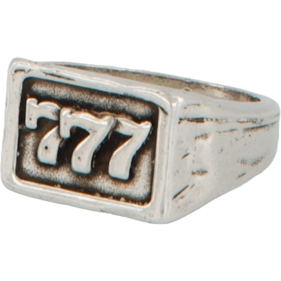 777 Ring Silver