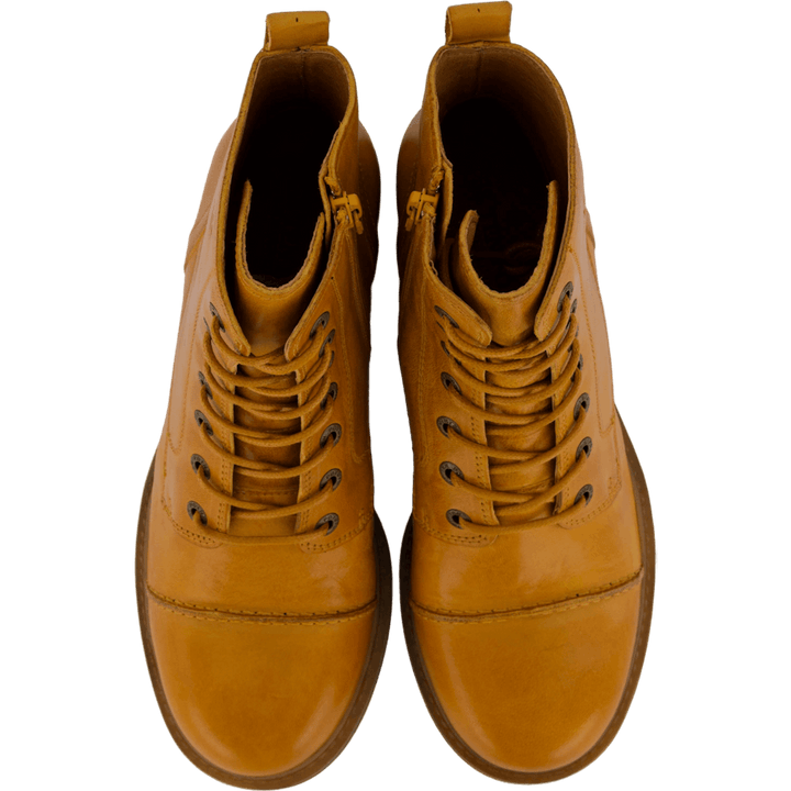 Pandora Laced Boots Yolk Mustard