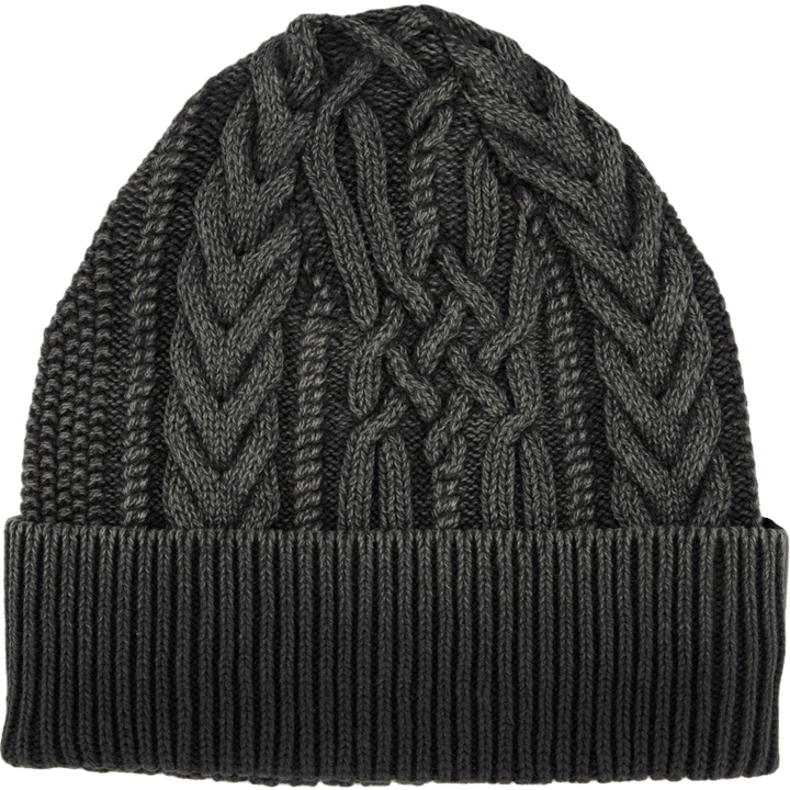 Washed Cable Beanie Black