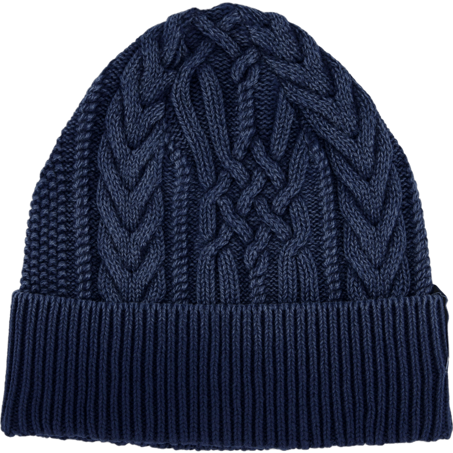 Washed Cable Beanie Navy