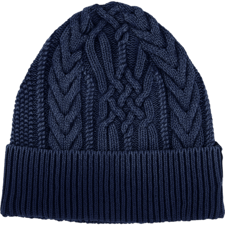 Washed Cable Beanie Navy