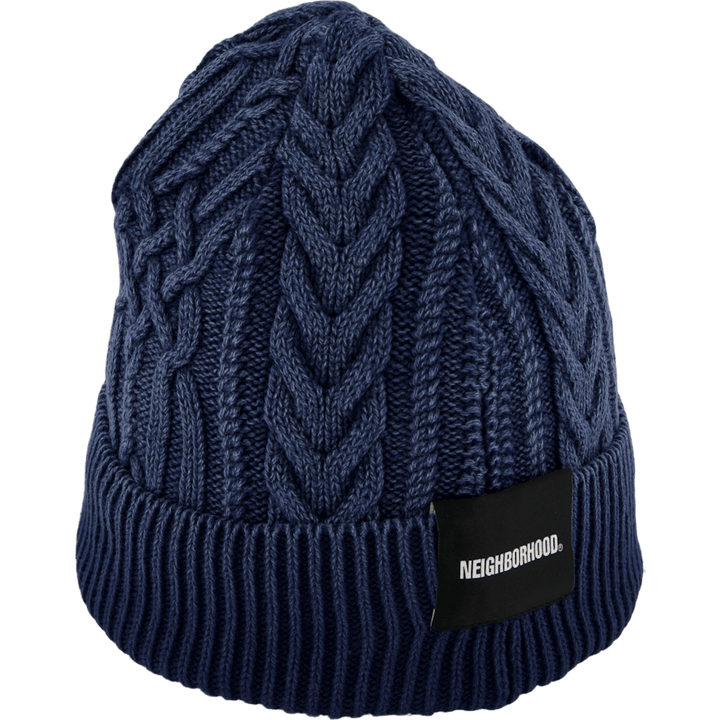 Washed Cable Beanie Navy