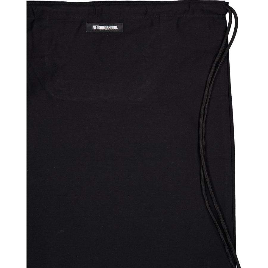 Logo Drawstring Tote Bag Black