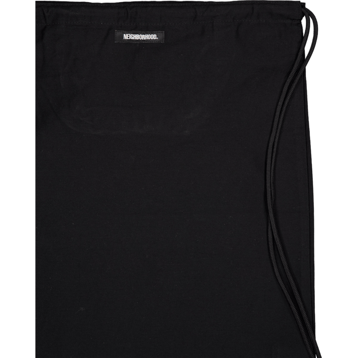 Logo Drawstring Tote Bag Black