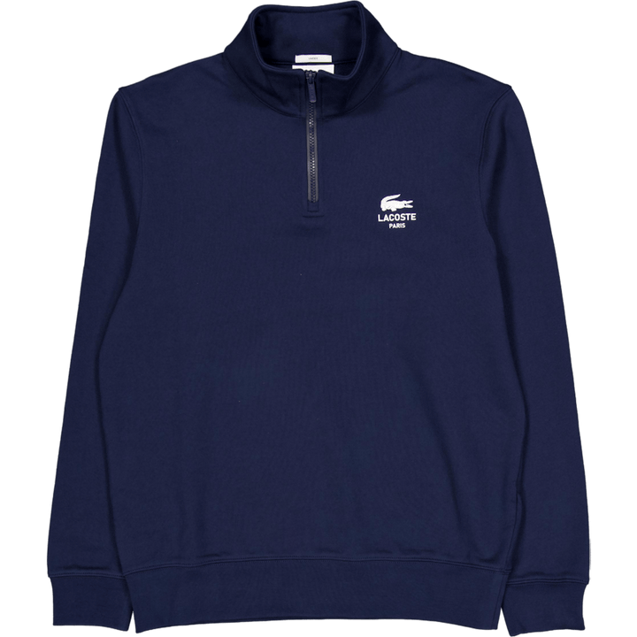 Sweat-shirt imprimé à col montant et fermeture éclair 166 Bleu nuit