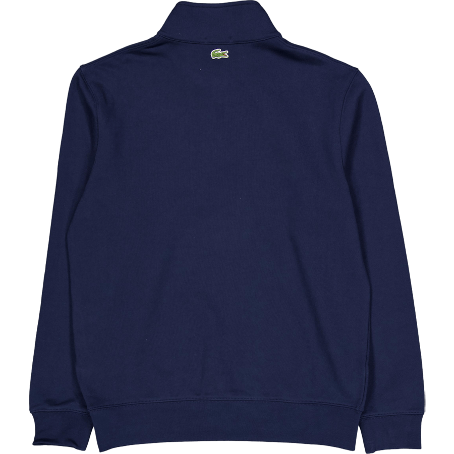 Sweat-shirt imprimé à col montant et fermeture éclair 166 Bleu nuit