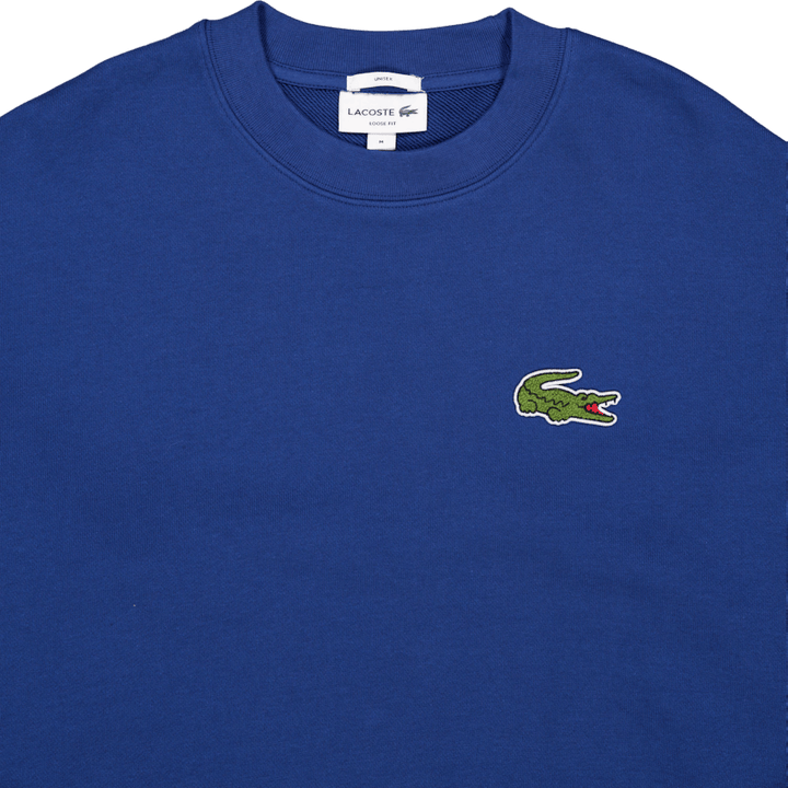 Loose Fit Badge Accent Sweatsh Hbm Blue