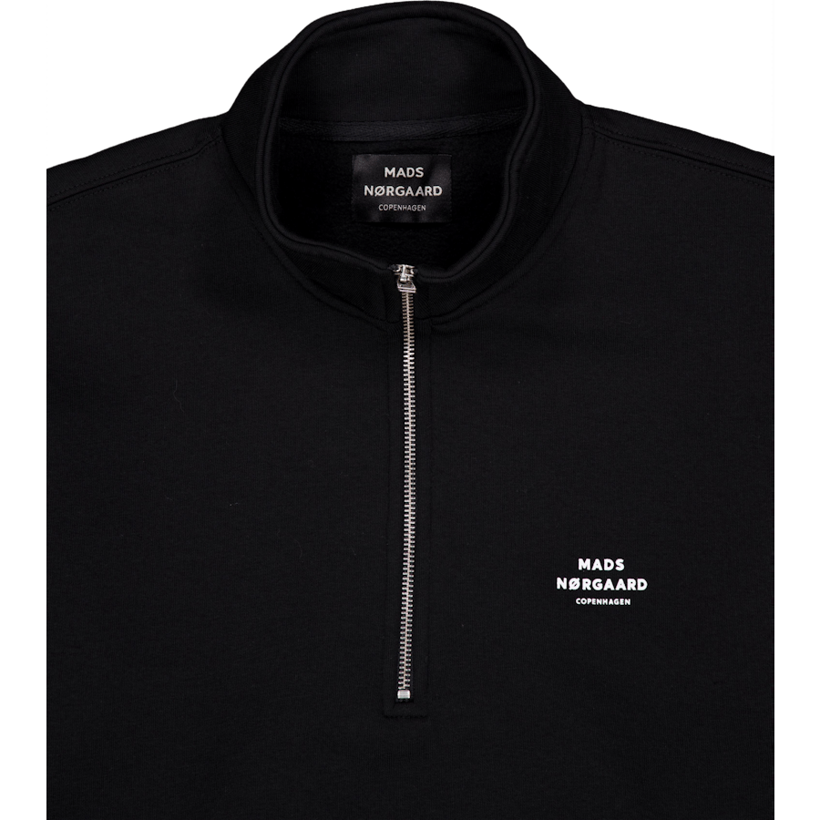 Camisola standard com logótipo e meio fecho 1 Preto