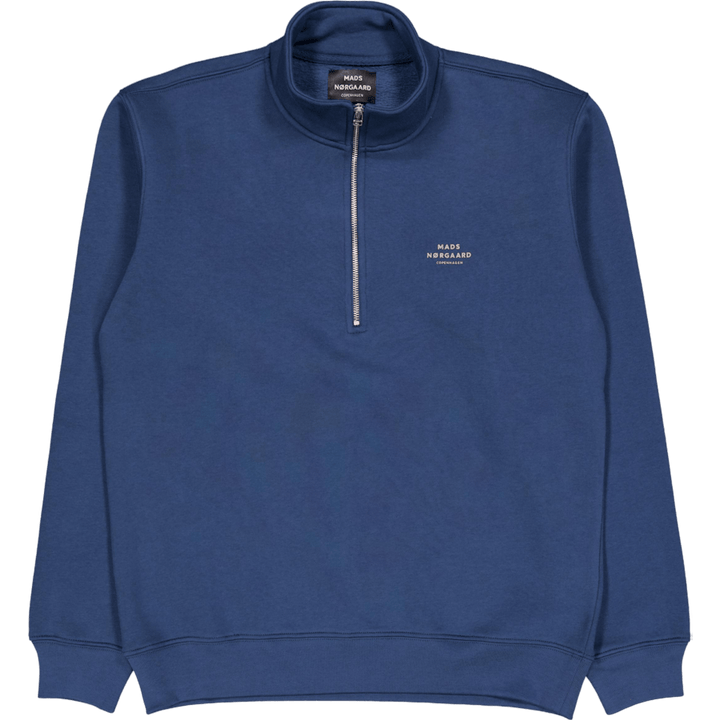 Felpa standard con mezza zip e logo 8045 Midnight Navy