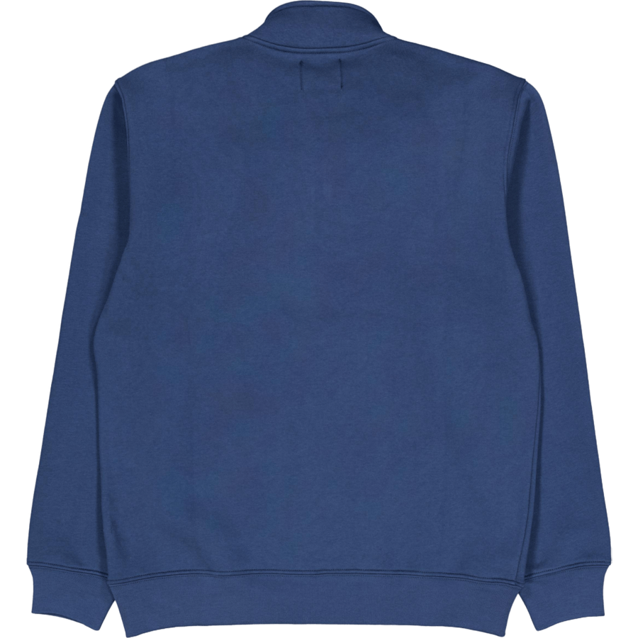 Felpa standard con mezza zip e logo 8045 Midnight Navy