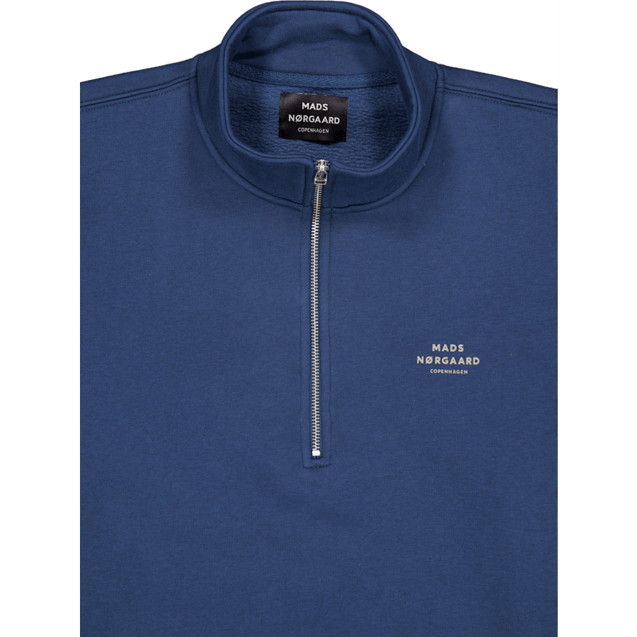 Felpa standard con mezza zip e logo 8045 Midnight Navy
