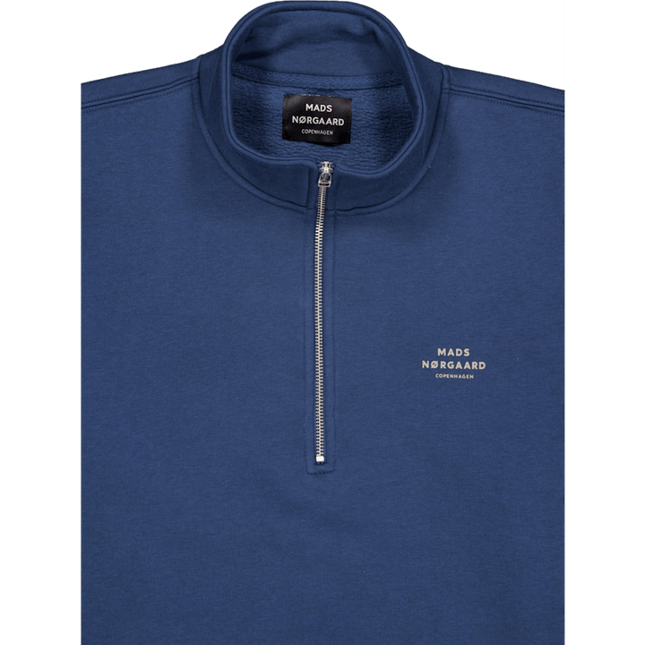 Felpa standard con mezza zip e logo 8045 Midnight Navy
