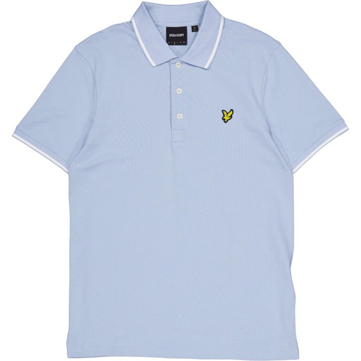 Tipped Polo Shirt W490 Light Blue/ White