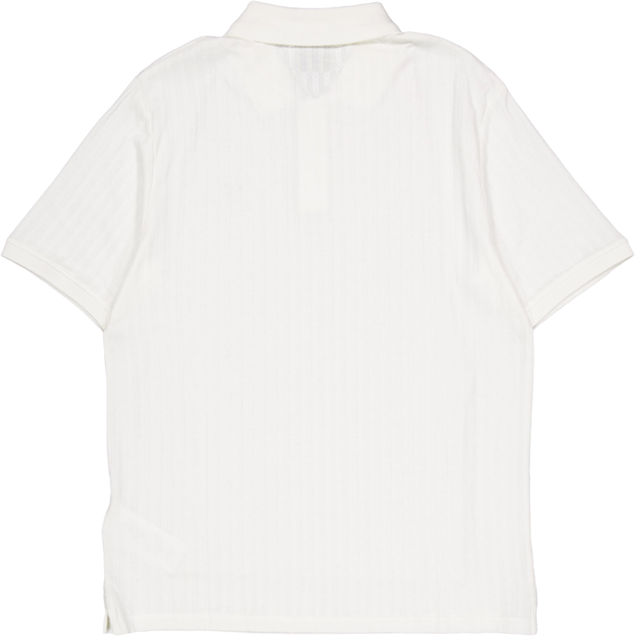 Textured Stripe Polo Shirt X157 Chalk