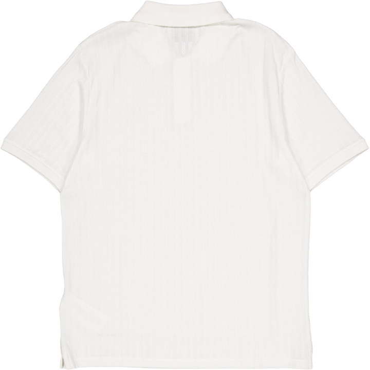 Textured Stripe Polo Shirt X157 Chalk