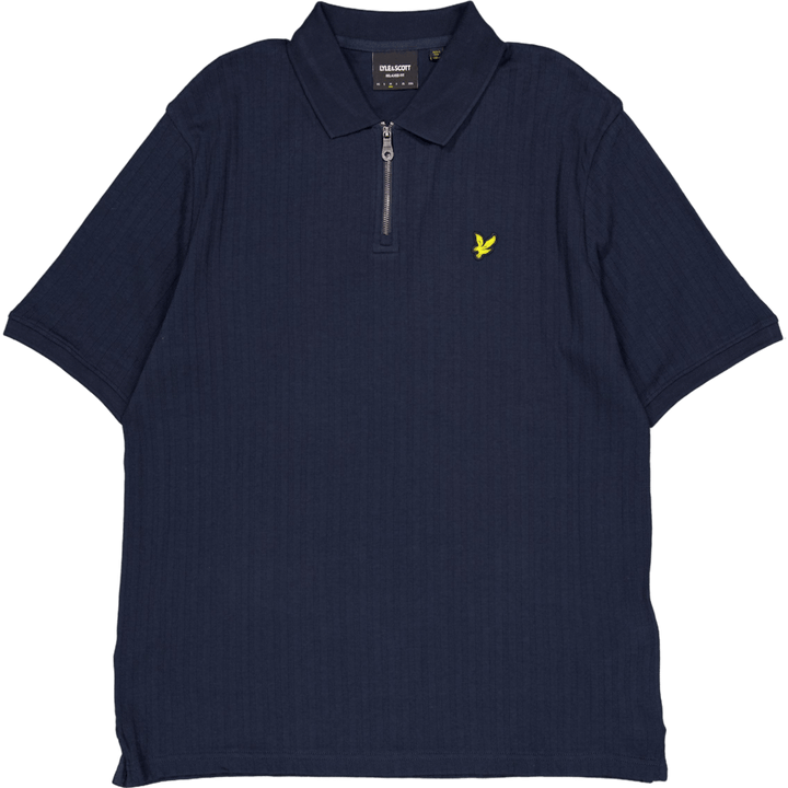 Textured Stripe Polo Shirt Z271 Dark Navy