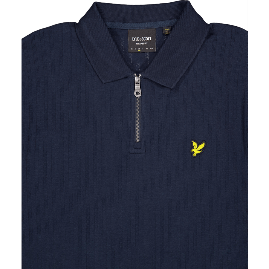 Textured Stripe Polo Shirt Z271 Dark Navy