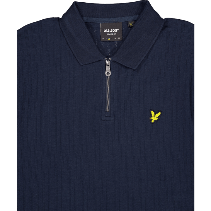 Textured Stripe Polo Shirt Z271 Dark Navy