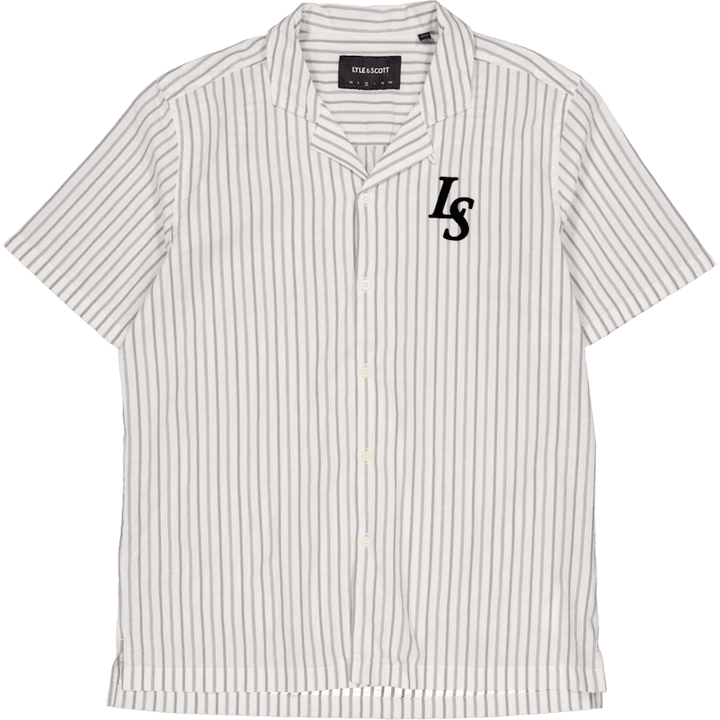 Pinstripe Revere Collar Shirt X157 Chalk