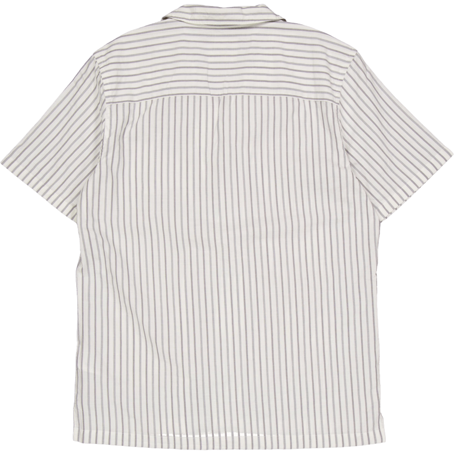 Pinstripe Revere Collar Shirt X157 Chalk