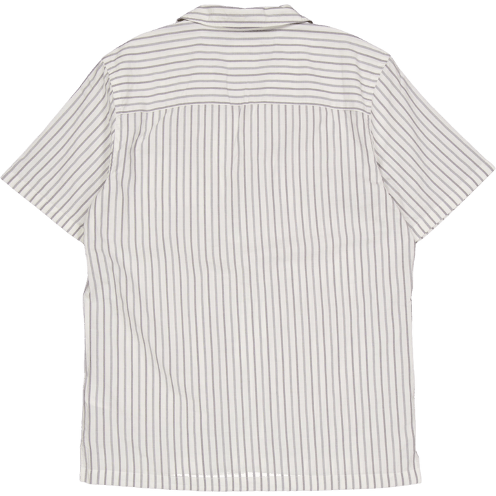 Pinstripe Revere Collar Shirt X157 Chalk