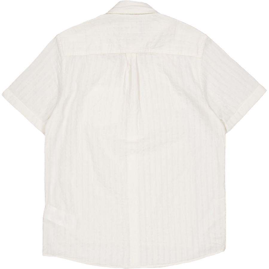 Textured Stripe Short Sleeve S X157 Chalk