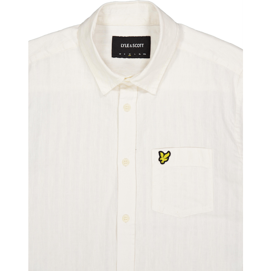 Textured Stripe Short Sleeve S X157 Chalk