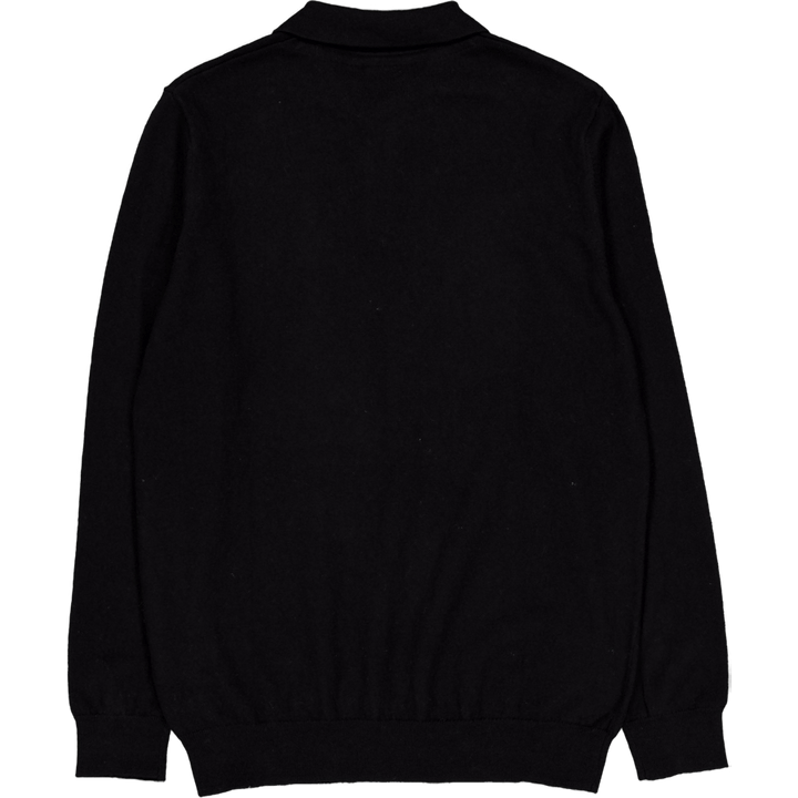 Cotton Merino Long Sleeve Knit Z865 Jet Black