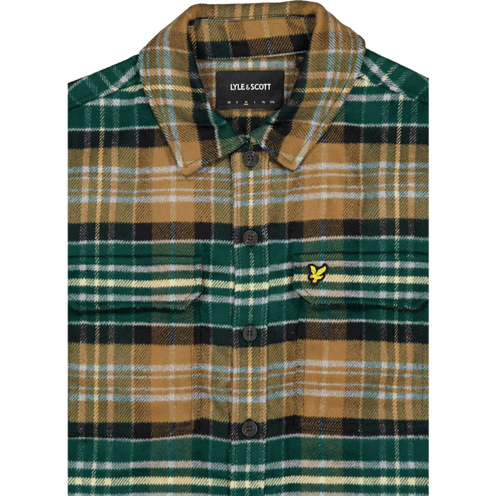 Check Flannel Overshirt X351 Argyle Teal/ Heritage Tau