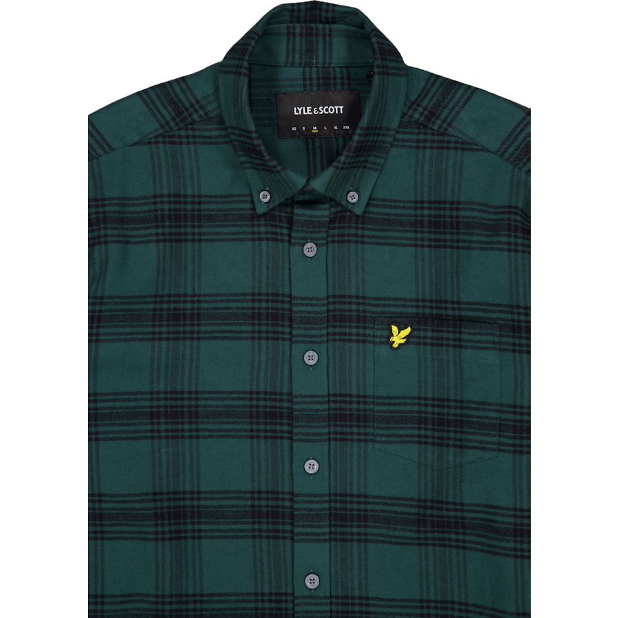 Tonal Check Flannel Shirt X328 Argyle Teal/ Jet Black
